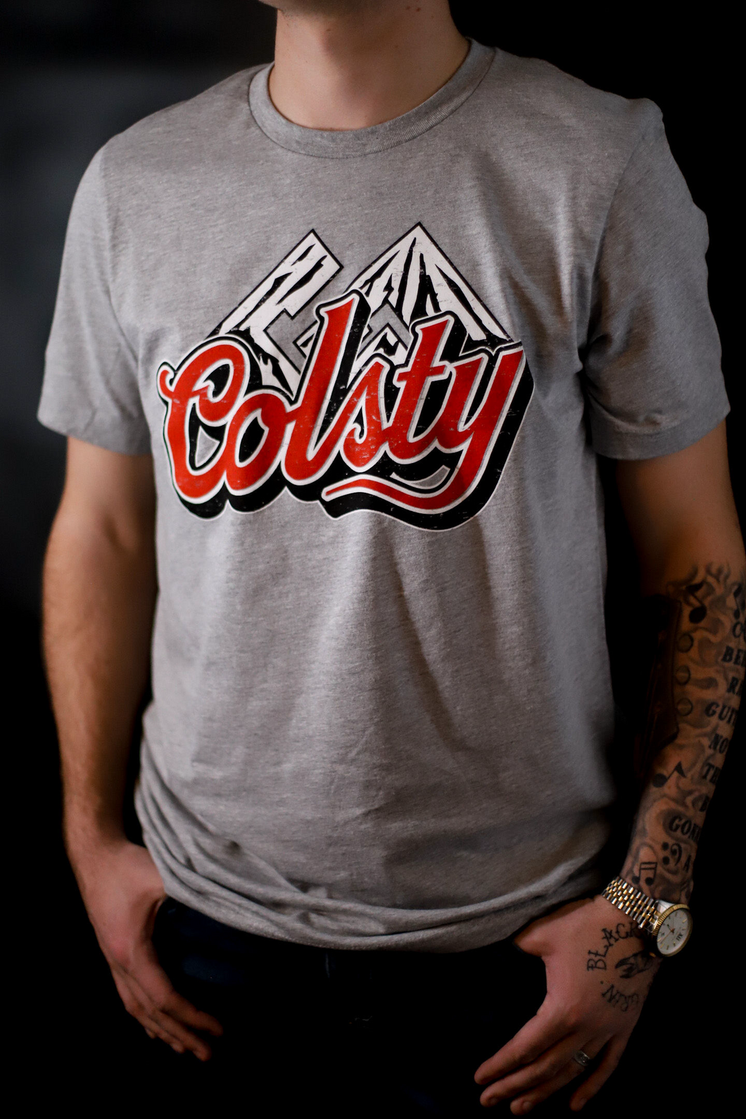 Colsty Red & Gray Tee