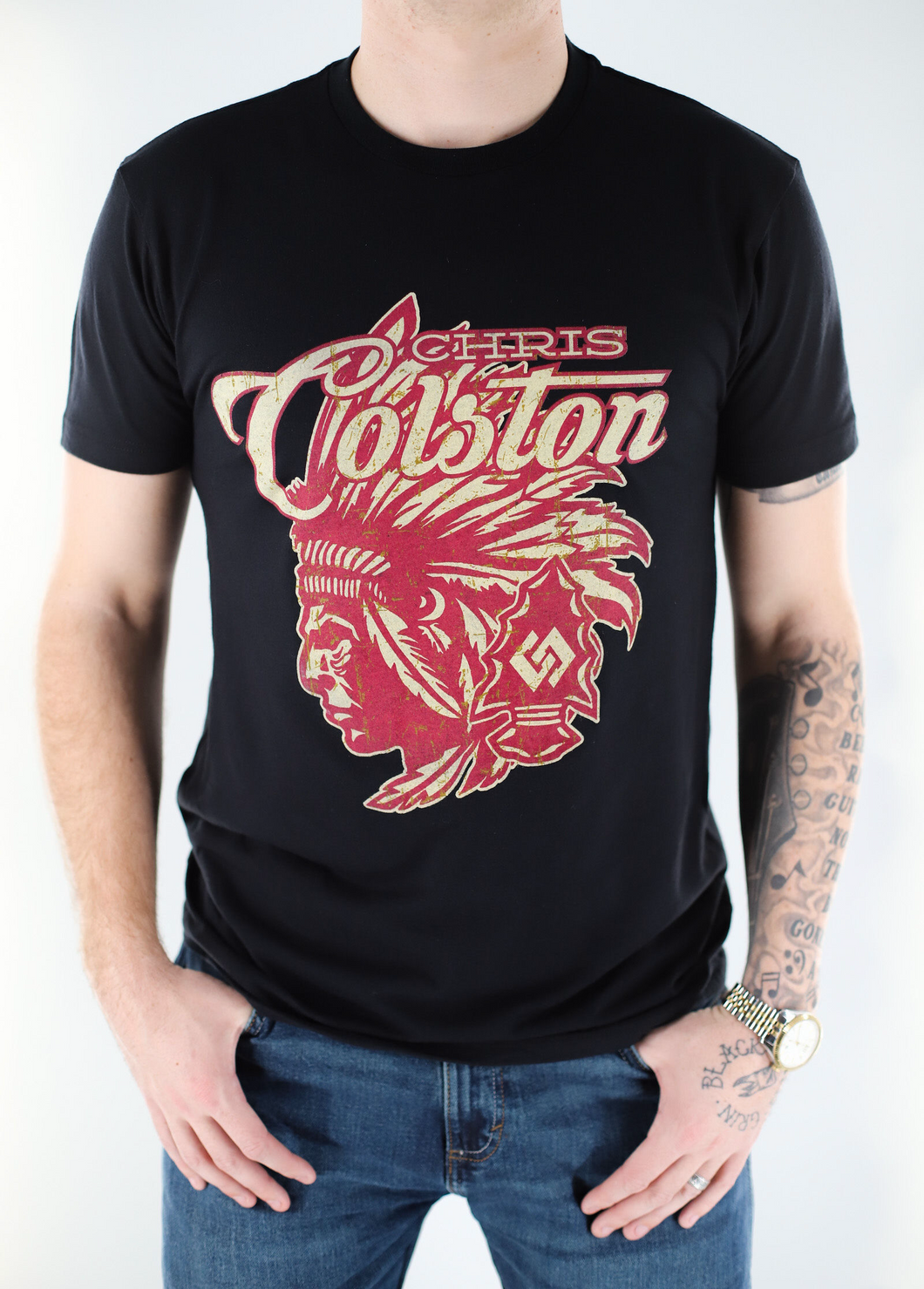 Chris Colston Black Headdress T-shirt
